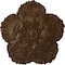 Ekena Millwork Shell Ceiling Medallion, Hand-Painted Root Beer Crackle, 25 5/8"OD x 1"P CM25SHRBC - alternate 1